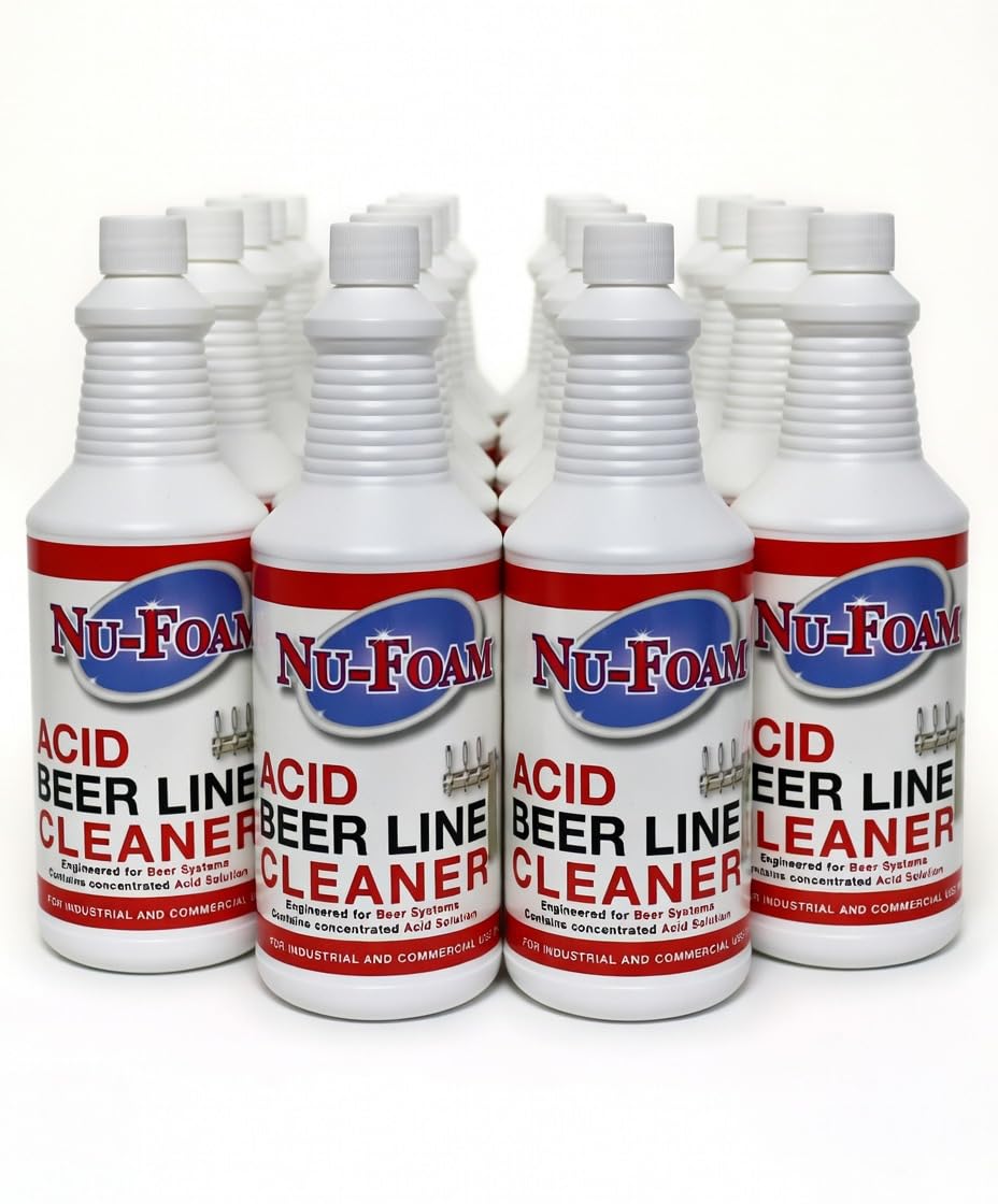 Nu-Foam Acid Beer Line Cleaner- 32oz Quart- (2) Pack of 2