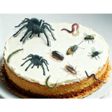 70x Edible Wafer Spider, Bug Cupcake Topper, Pre-cut Funny Party Cake Decoration
