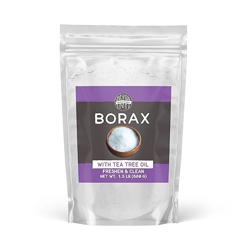 Birch & Meadow Borax with Tea Tree Essential Oil, 1.5 lb, Fresh Scent, Cleaning & Laundry