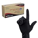 Dynarex Safe-Touch Black Disposable Nitrile Exam Gloves, Powder-Free, Used in Healthcare and Professional Settings, Extra-Extra-Large, 1 Box of 100