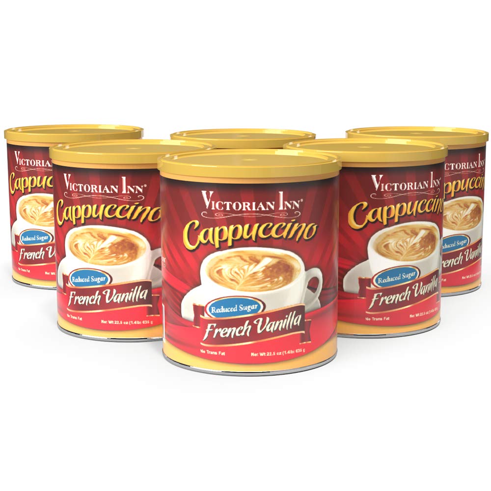 Victorian Inn Instant Cappuccino, Reduced Sugar French Vanilla, 1.4 Pound