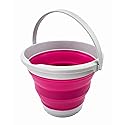 SAMMART 5.5L (1.4 Gallon) Collapsible Plastic Bucket - Foldable Round Tub - Portable Fishing Water Pail - Space Saving Outdoor Waterpot