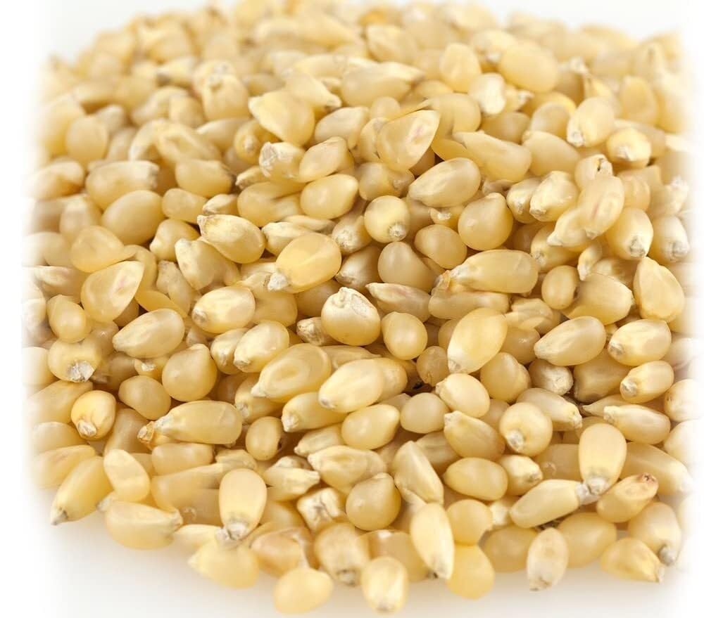 Intl. Popcorn White Hulless (Less Hulls) Premium Popcorn Kernels • Pesticide-Free, Chemical-Free, Glyphosate-Free • USA Grown • All Natural, Vegan
