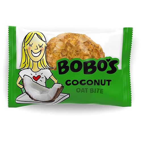 Bobo's Coconut Oat Bites, Simple Ingredients, Whole Grain Oats, Plant Based, Non-GMO, Gluten Free Breakfast Bars, Healthy Snacks for Adults & Kids (30