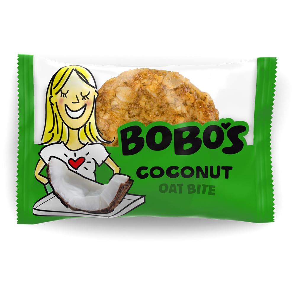 Bobo's Coconut Oat Bites, Simple Ingredients, Whole Grain Oats, Plant Based, Non-GMO, Gluten Free Breakfast Bars, Healthy Snacks for Adults & Kids (30