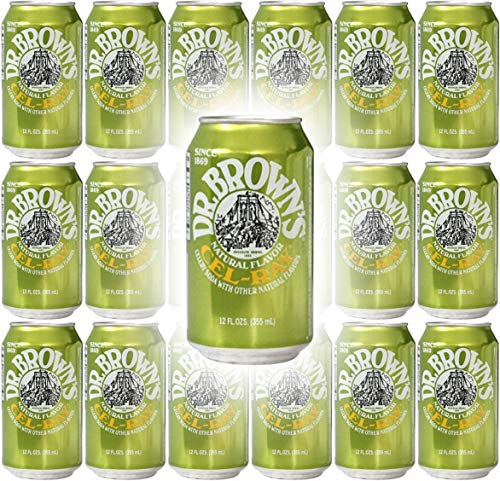 Dr. Brown's Cel-Ray Celray Soda, 12oz Can (Pack of 18, Total of 216 Oz)