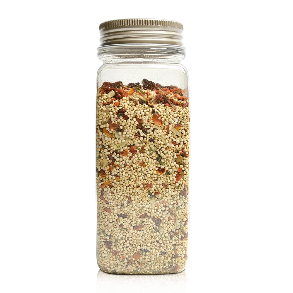 Pereg Quinoa All Italiana - Canister (10.58 Oz x 6 Pack), Rich in Protein, Fibre & Iron, Rice & Pasta Alternative, Quinoa Superfood Grain, Gluten-Free, Vegan, Non-GMO, Flavored with Veggies & Herbs