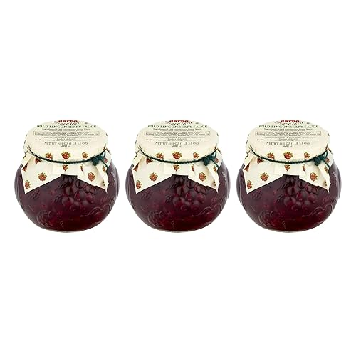 D'arbo Wild Lingonberry Sauce - Premium Fruit Spread, 21.1 oz Jars (600g) - Authentic Austrian Recipe, Ideal for Meats, Cheeses & Desserts | Pack of 3