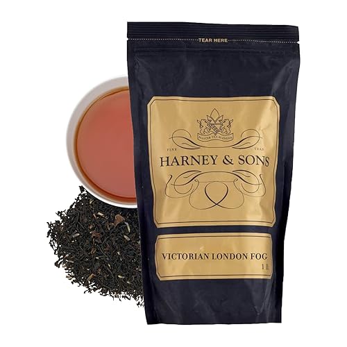 Harney & Sons Victorian London Fog Loose Leaf Tea - Black & Oolong with Bergamot Vanilla Lavender, 16 oz Bag