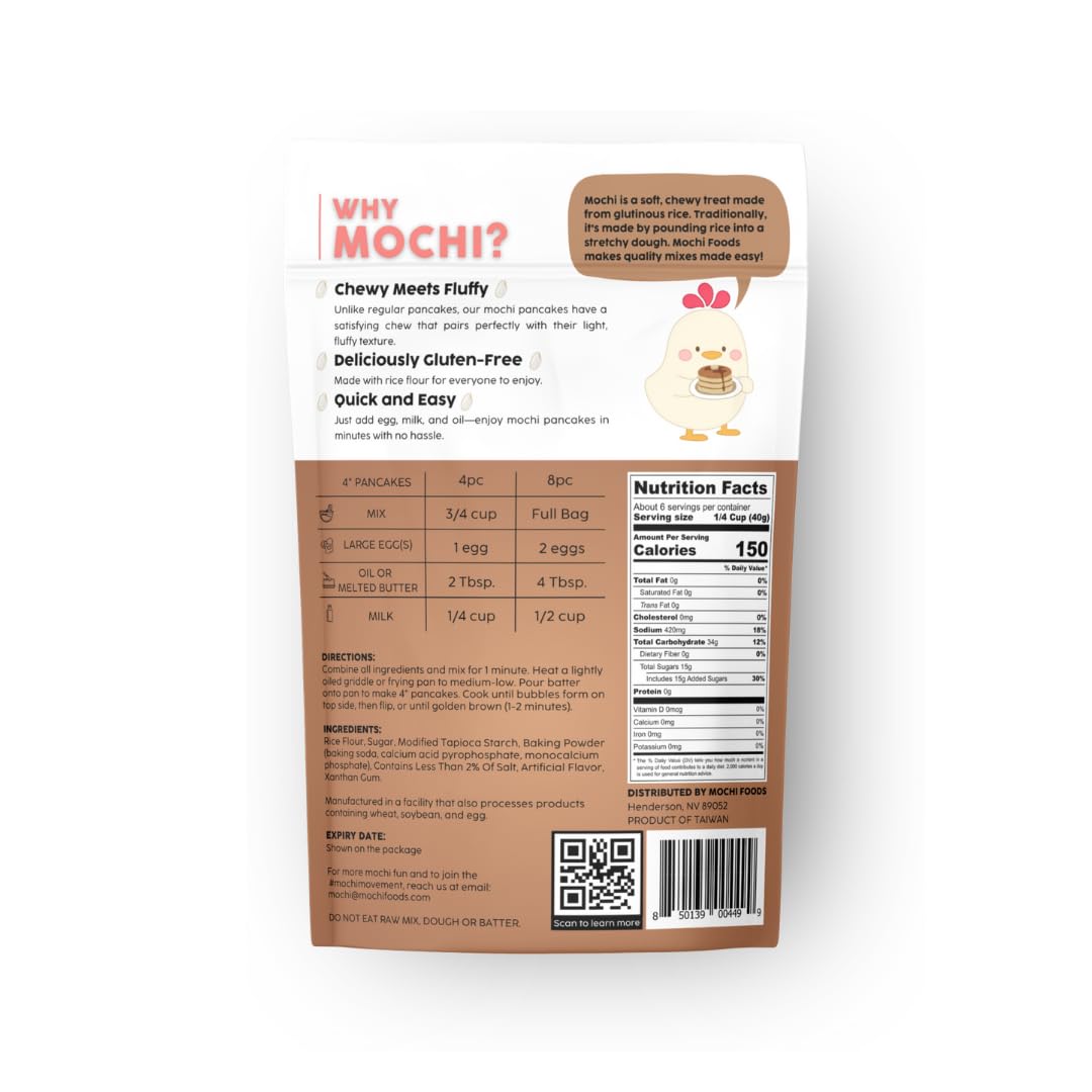 Mochi Pancake Mix Chocolate Macadamia Nut Flavor 8 oz