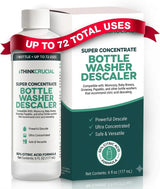 Think Crucial Super Concentrate Bottle Washer Descaler - 72 Uses - 50% Citric Acid Formula - Liquid Baby Bottle Washer Cleaner - Compatible