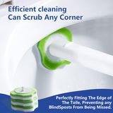 Disposable Toilet Brush,Toilet Bowl Brush and Holder Set with 30 Magic Sponge Eraser Wand Refills, Wall Mounted Cleaning Brush for Bathroom Toilet
