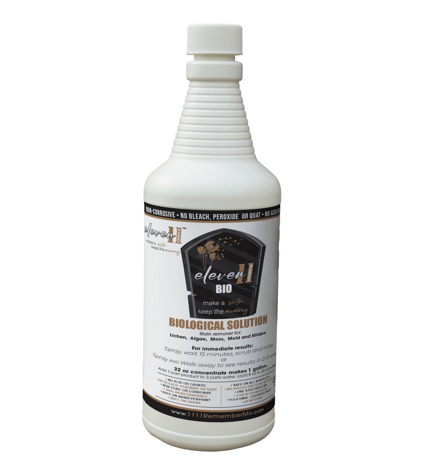 1111 remember me BIological Solution Headstone Cleaner, 32 Oz Concentrate, Makes 1 Gallon