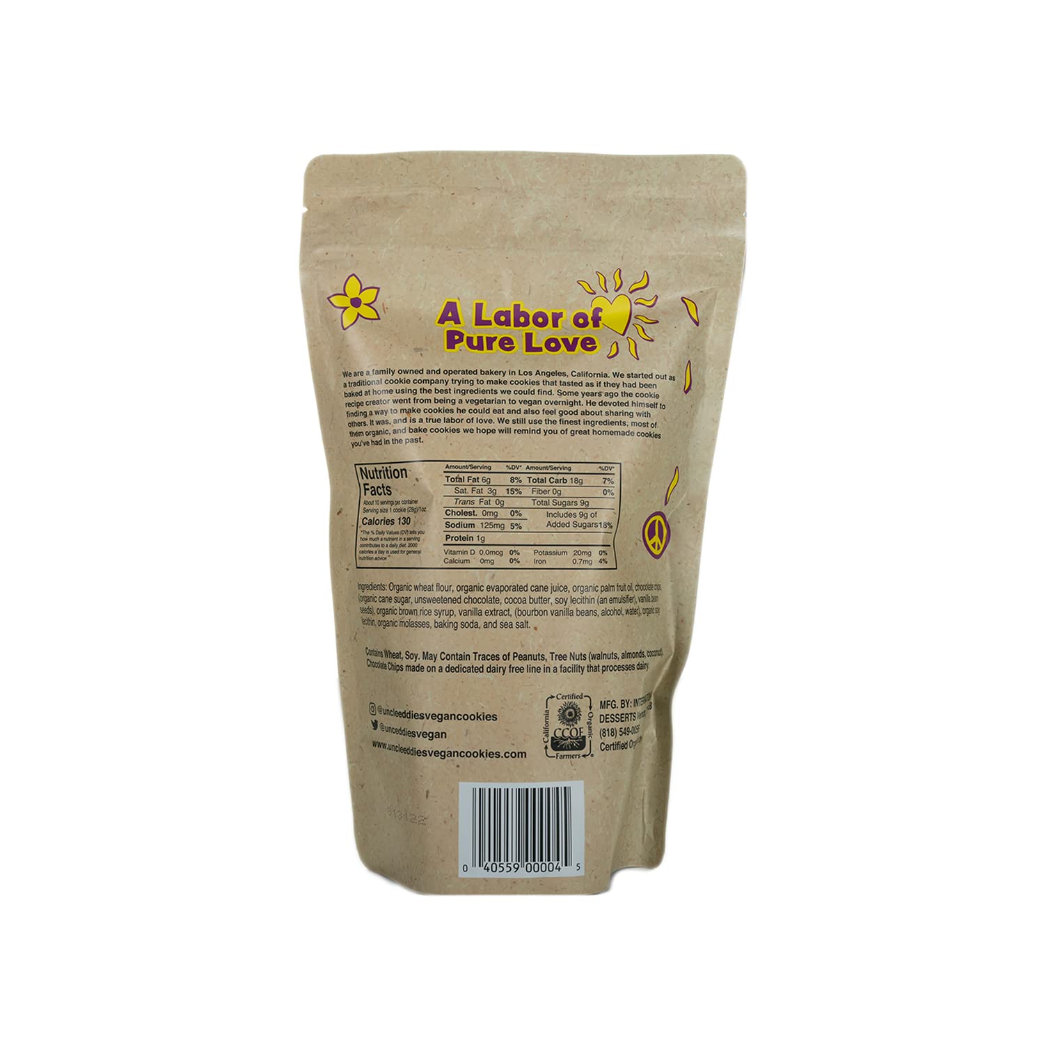 Uncle Eddies Cookies Chocolate Chip Cookies, 10 OZ
