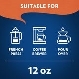 Lavazza House Blend Perfetto Ground Coffee 6 Bags of 12oz, Medium Roast, Full-bodied, Intensity 3/5, 100% Arabica, Ideal for Drip Brewers, (Pack of 6)