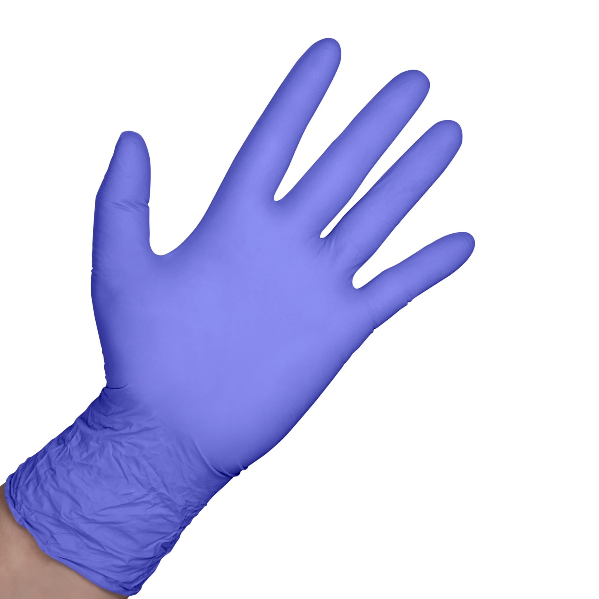GLOVE WORLD Jeannie Nitrile Disposable Gloves - Blue, Small, 100/Box - Super Stretch, Tear-Resistant, Latex and Powder Free - Ideal for Food Prep