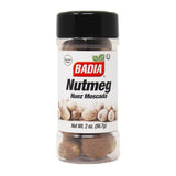 Badia Whole Nutmeg, 2 oz - Ideal for Baking, Cooking Sweet & Savory Dishes - Aromatic & Flavorful Spice