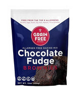 Gluten Free Fudge Brownie Baking Mix by The Grain Free Baker- Vegan & Gluten Free - Low Carb - Top 8 allergen free - Healthy and Natural Ingredients - 13 Oz