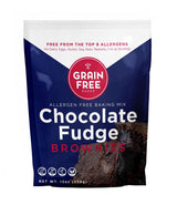 Gluten Free Fudge Brownie Baking Mix by The Grain Free Baker- Vegan & Gluten Free - Low Carb - Top 8 allergen free - Healthy and Natural Ingredients - 13 Oz