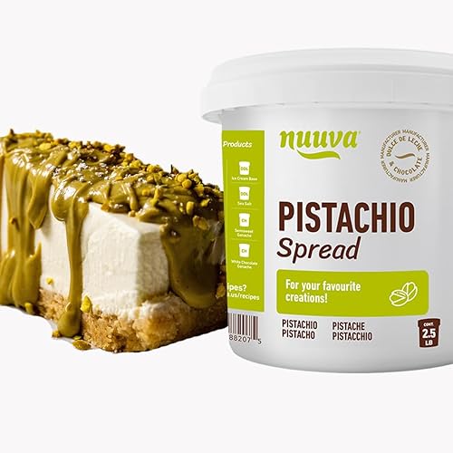 Nuuva Foods Pistachio Spread | Rich & Nutty Pistachio Cream for Dubai Chocolate Bar | Smooth Nut Butter & Spreadable Cream | Perfect for Chocolate