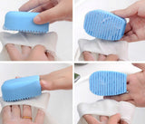 AKOAK 2 Pcs Candy Color Blue and Pink Silicone Washboard Creative Mini Handheld Laundry Washboard