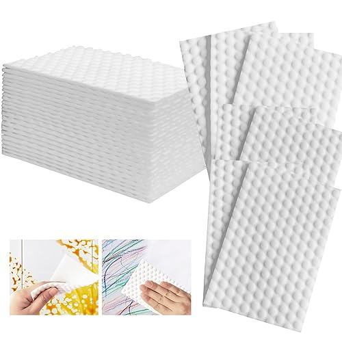 Magic Sponge Eraser Sheets, 52Pcs All-Purpose White Melamine Sponge Convex Point Disposable Magic Cleaning Wipes for Furniture Kitchenware