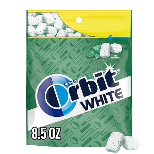 ORBIT WHITE Sweet Mint Sugar Free Gum, Soft Chew ADA Approved Chewing Gum, 120 Ct Resealable Bag