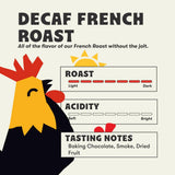 Peace Coffee Decaf French Roast Whole Bean Coffee, Dark Roast, 12 oz, Organic Fair Trade, Nutty, Bold Flavor, Shade Grown, Fresh Roasted