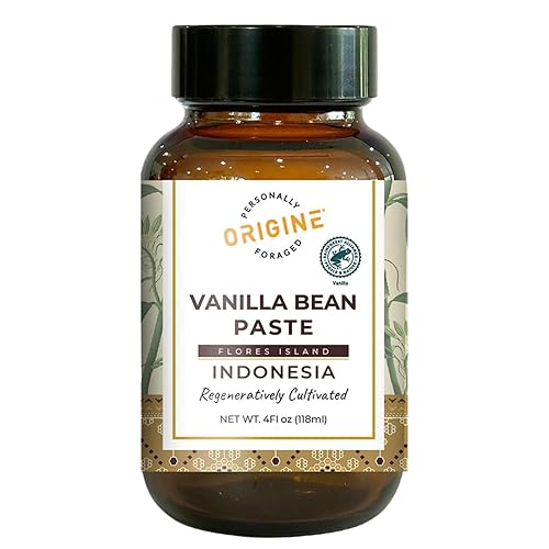ORIGINE Pure Indonesian Vanilla Bean Paste (4 fl oz) | Non-GMO, Kosher, Rainforest Alliance Certified