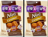 Brach's Nips Caramel Flavor 3.25oz bag 2-PACK Individually Wrapped Gluten Free Candy