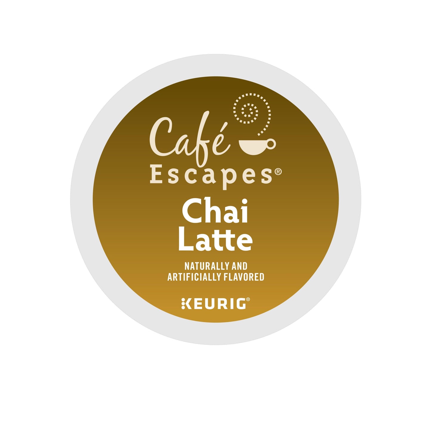 Cafe Escapes, Chai Latte Tea Beverage, Single-Serve Keurig K-Cup Pods, 48 Count (2 Boxes of 24 Pods)