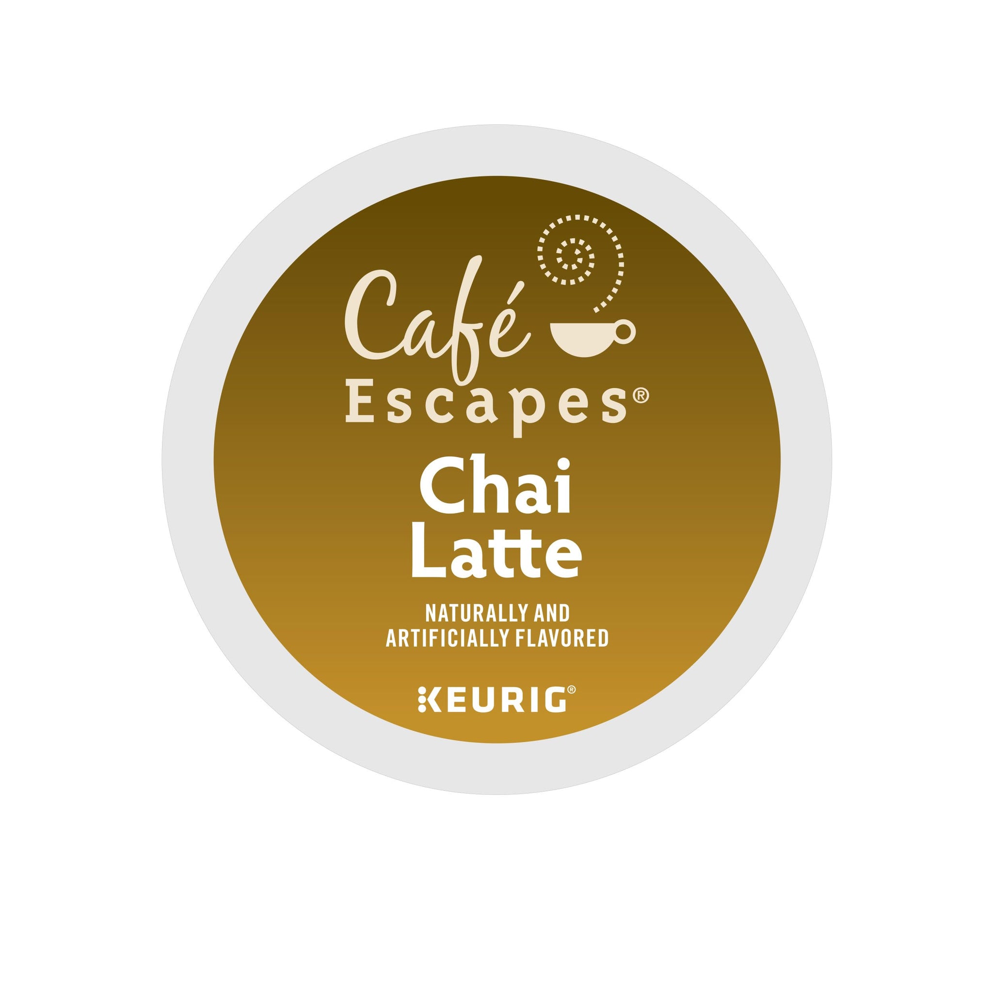 Cafe Escapes, Chai Latte Tea Beverage, Single-Serve Keurig K-Cup Pods, 48 Count (2 Boxes of 24 Pods)