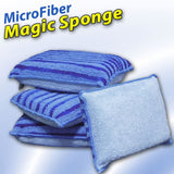 Magic Microfiber Sponge Scrubbing Two Sides Of Cleaning Power Tough Grease And Grime Super Absorbent As Seen On Tv (8 Pack)
