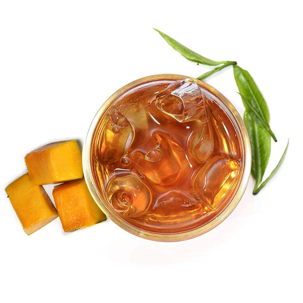 Walters Bay Mango Iced Tea, 12 Count, Quart Sized Tea Bags, Ceylon Tea, Unsweetened, Luscious Mango Fruit Flavored, 100% Hand Plucked, Black Tea, Sri