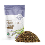 Halo Naturals Organic Skullcap Herb Cut & Sift, 4 Ounces (Scutellaria lateriflora) USDA Certified | Resealable Pouch| Packaged in The USA (Pack of 1)