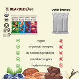 Bearded Brothers Organic Vegan Energy Bars - Gluten & Soy Free, Paleo, Whole 30 | Non GMO, Low Glycemic, High Protein, Fiber (10 Pack, Almond Butter