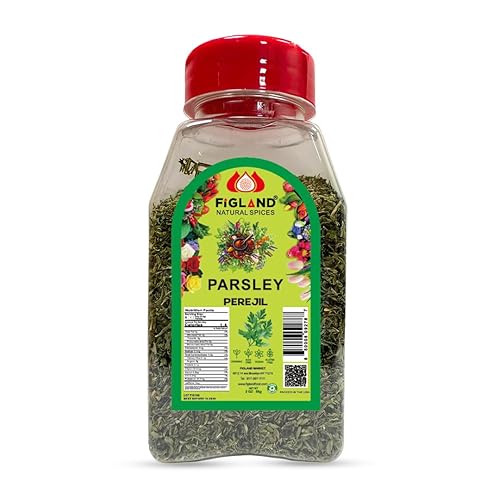 FIGLAND Natural Dried Parsley Flakes - Premium Fresh Green Herb for Cooking, Seasoning & Garnish - Non-GMO, Gluten-Free, Aromatic Leaf for Soups
