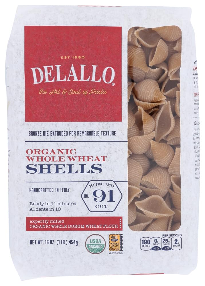 D?lall? ?rganic Wh?l? Wh?at Pasta Sh?lls - Cas? ?f 16-1 lb. - Bulk Buy