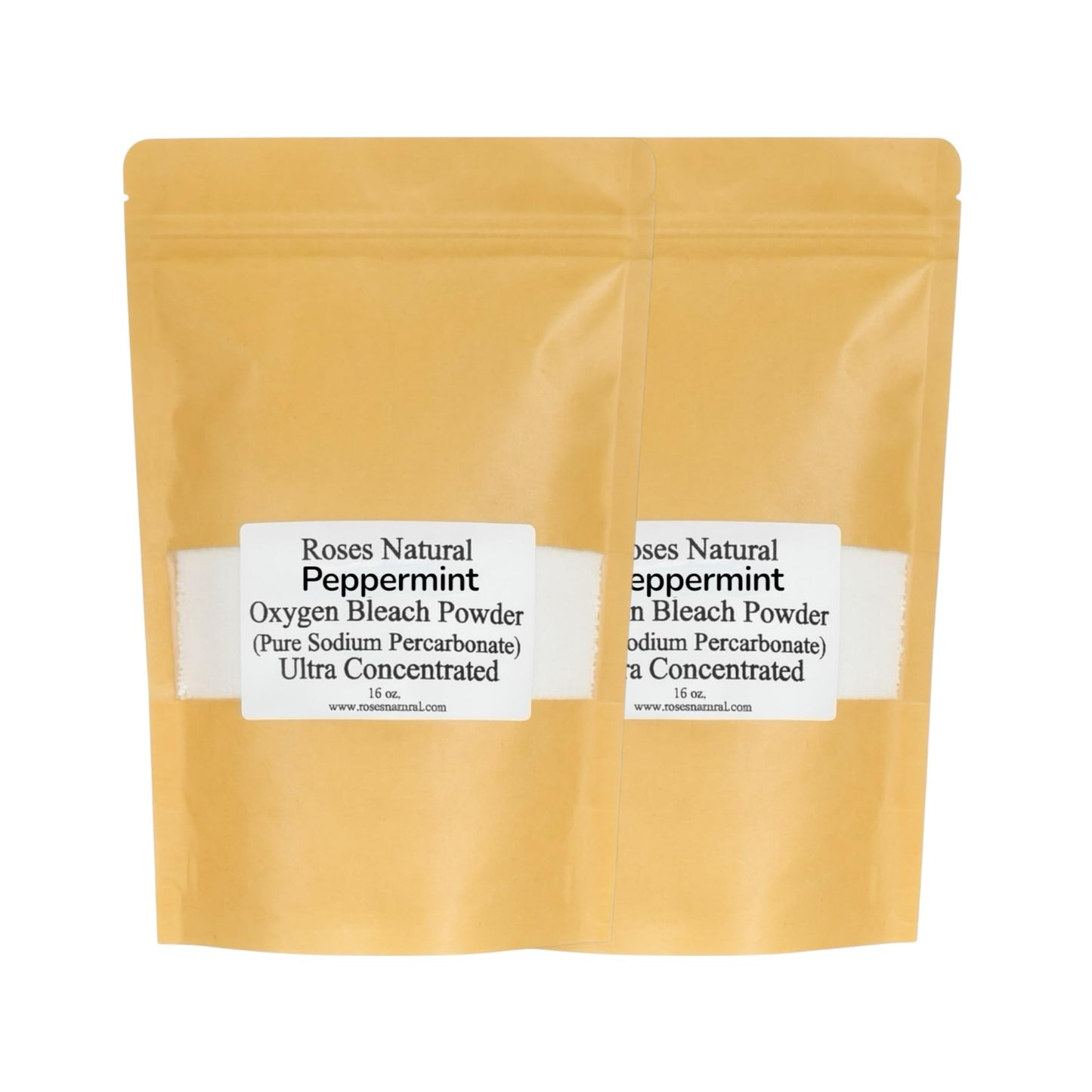Peppermint Sodium Percarbonate, 32 oz. Oxygen Bleach Powder. Ultra Concentrated Bleach Alternative, Chlorine Free, Pure Essential Oil, Color Safe