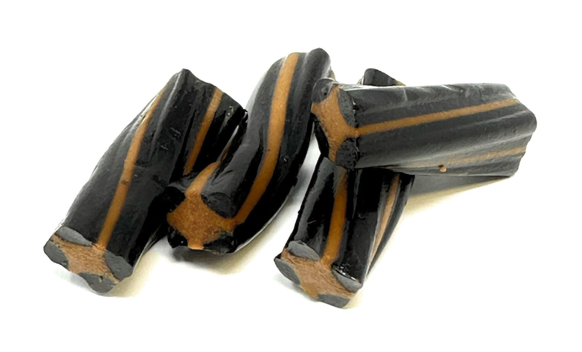 Dulcefina chocolate and Sweets, Danish Black and Brown Licorice Twist (Heksehyl Trollendrop) (2 Lbs)