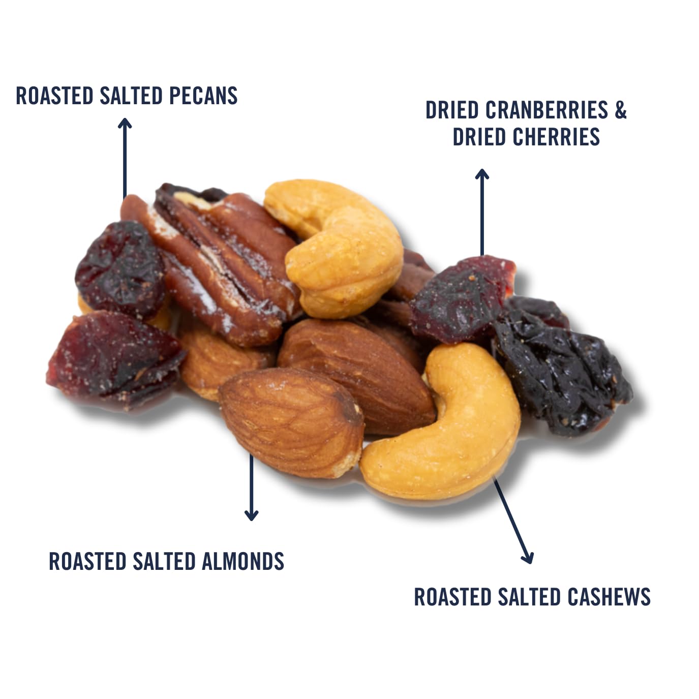 Ferris Coffee & Nut Co. Cherries Berries and Nuts with Roasted and Salted Nuts, 16 oz jar (3-pack) Healthy Snacking, Trail Mix