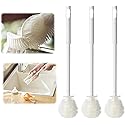 Folded Soft Bristle 360 ° Silicone Cup Brush Water Bottle Cleaner with Long Handle, Cover Narrow Neck Container Brush Cup (3pcs)