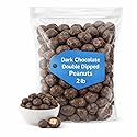 Dark Chocolate Double Dipped Peanuts, 2 lb, Crunchy Chocolate Covered Snacks