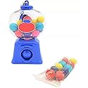 Zugar Land Colorful 4" Gumball Dispenser Machine Keychains with Original Gumballs Included! (Blue)