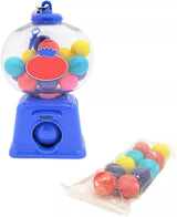 Zugar Land Colorful 4" Gumball Dispenser Machine Keychains with Original Gumballs Included! (Blue)