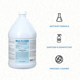 ForPro Professional Collection Multi-Cide Hospital Grade Sanitizer & Disinfectant, Bactericidal, Fungicide & Virucidal Cleaner, 1 Gallon Refill (128