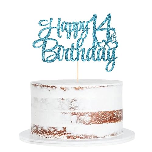 Blue flash 14th birthday cake topper ? happy 14th birthday cake topper?14th birthday party cake decorations