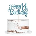 Blue flash 14th birthday cake topper ? happy 14th birthday cake topper?14th birthday party cake decorations