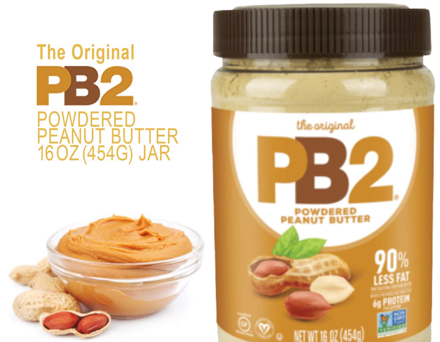 Bell Plantation PB2 Powdered Peanut Butter 16 oz. pack of 2