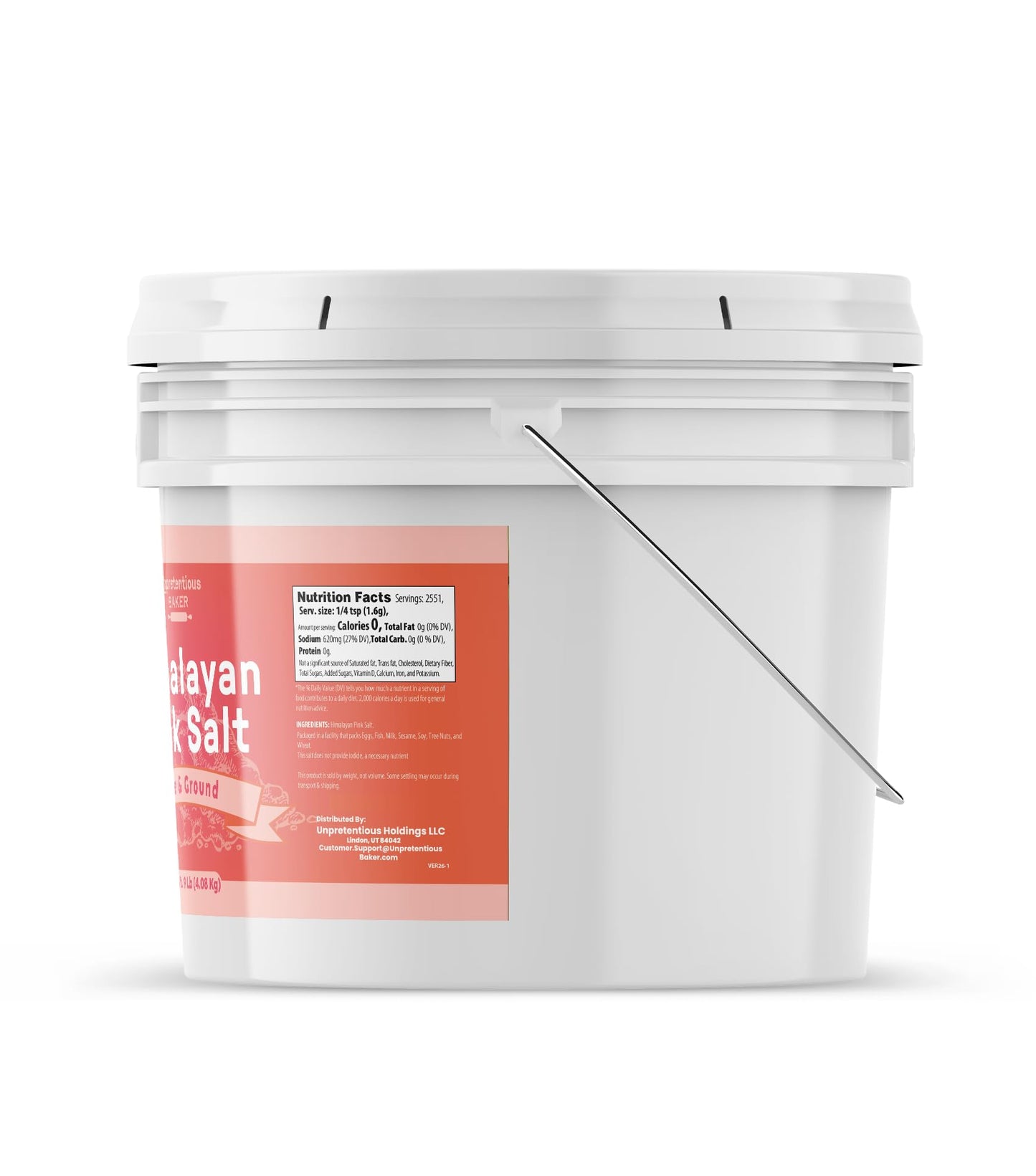 Unpretentious Himalayan Pink Salt, 1 Gallon, Pure Ground Salt, Medium & Fine Grain